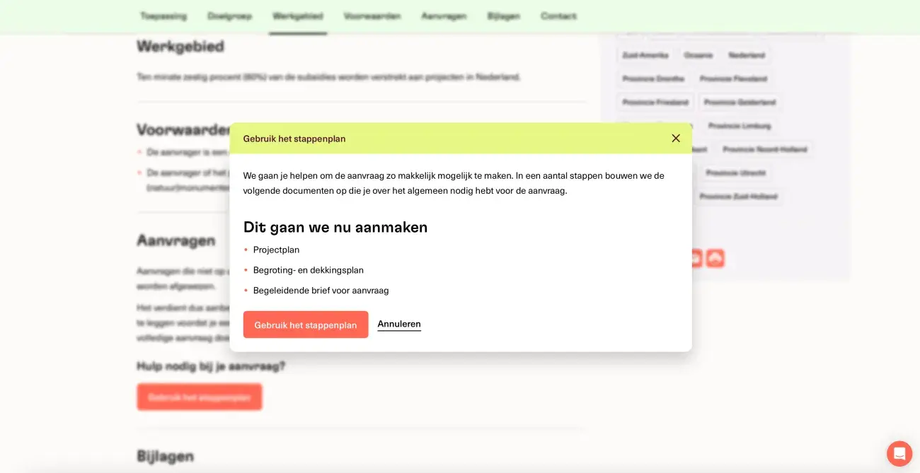 Een rondleiding door het stappenplan